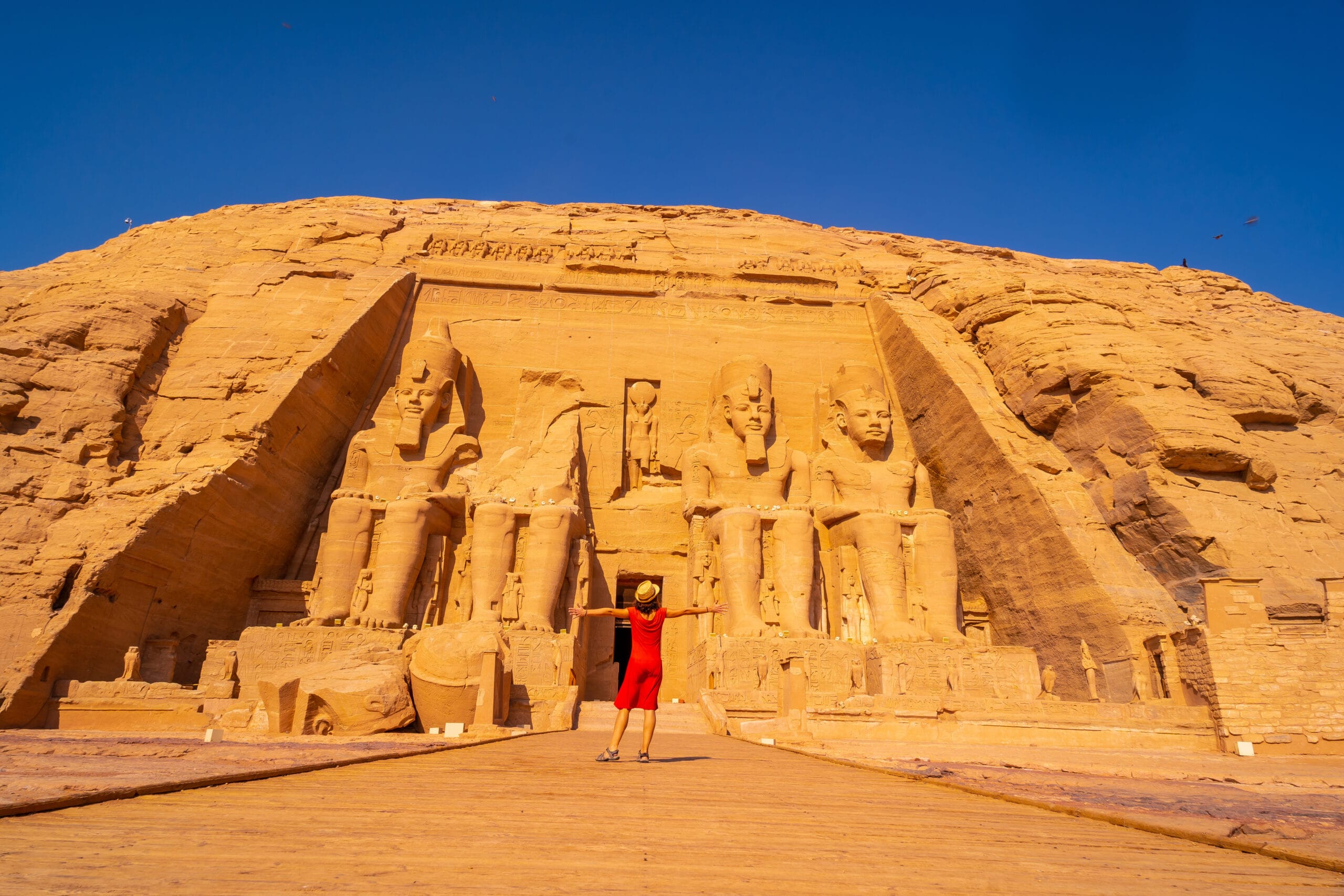 Abu Simbel temple sunrise Egypt